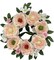 16 Inch Summer Wreath for Front Door, Artificial Summer Floral Wreath with Pink Flowers